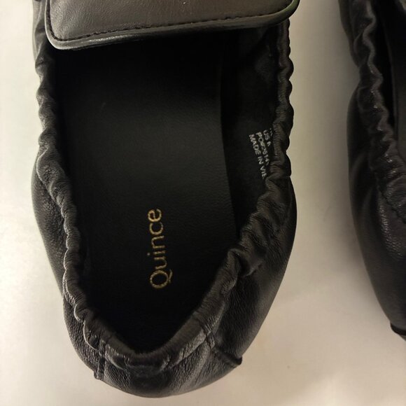 Quince Italian Leather Soft Loafer Flats Black Women’s Size 6 - Picture 2 of 8